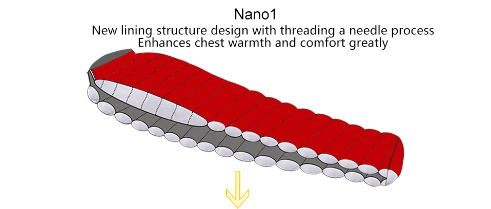 AEGISMAX Мини обновленный Nano NanoL Открытый походный ультра-светильник спальный мешок Мумия весна осень 95% гусиный пух