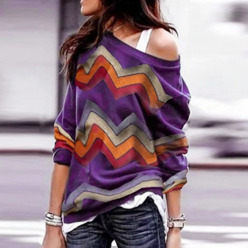 Блузка женская с длинным рукавом на одно плечо 2019|Блузки| |