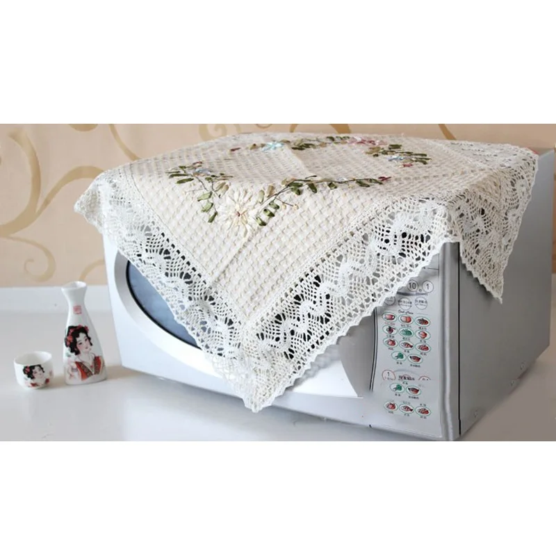 Скатерть с вышивкой из лент китайская скатерть ручной работы кружево круглый