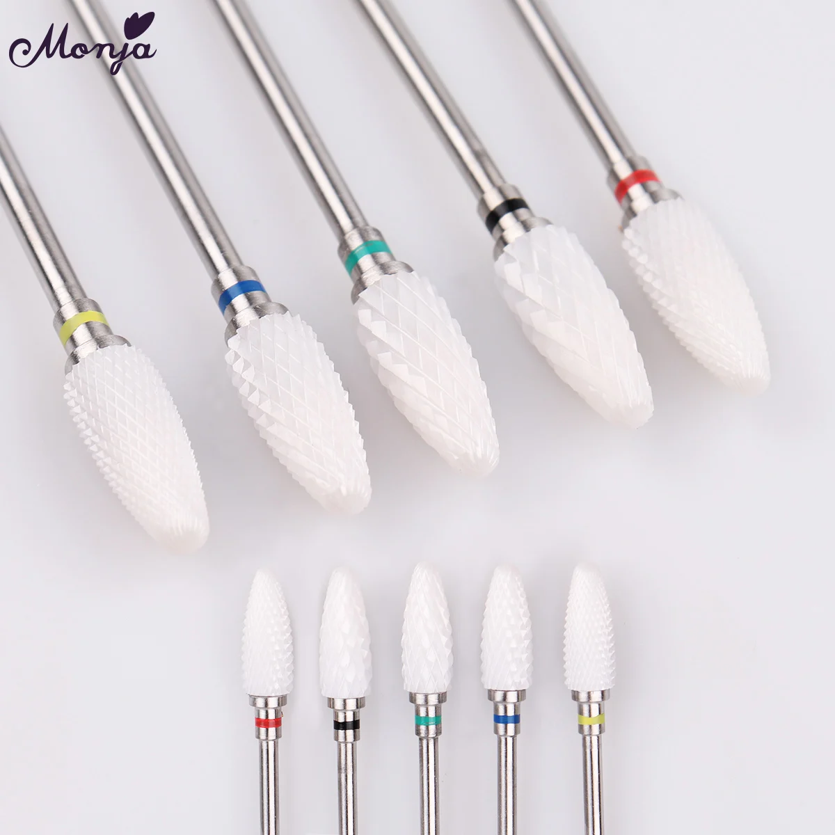 Monja 5 видов стилей фрезы для маникюра керамические роторная электрическая машина