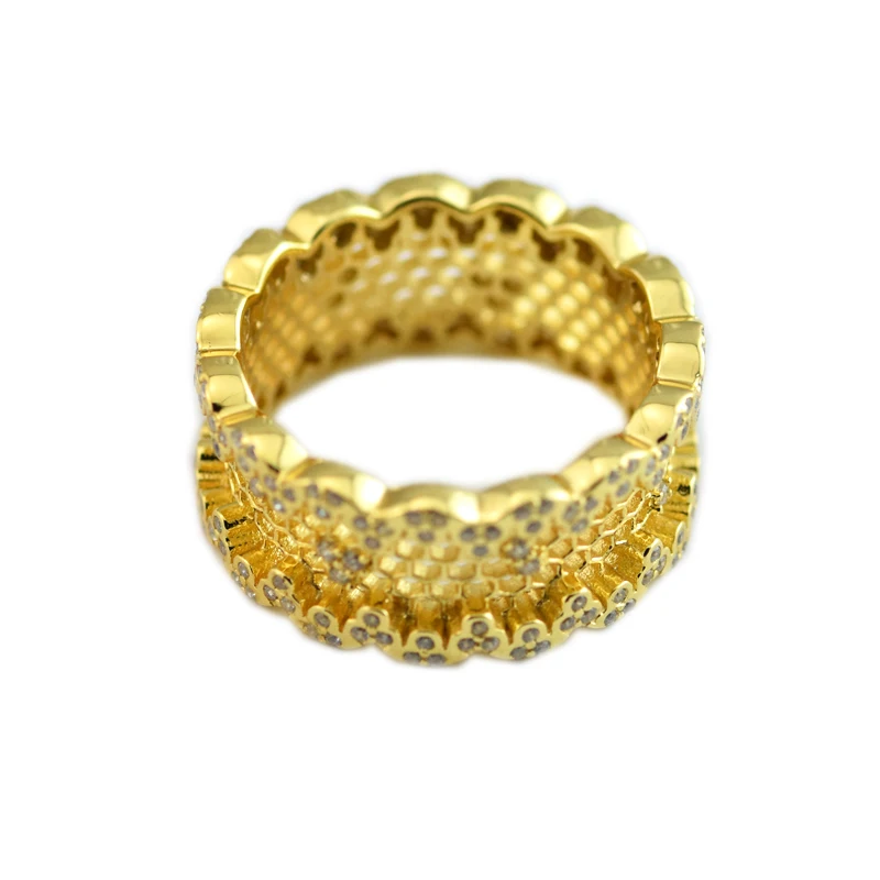 

Honeycomb Lace Rings 100% 925 Sterling-Silver-Jewelry Free Shipping