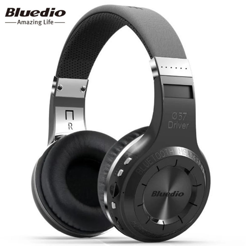 Bluedio H + плюс беспроводной Bluetooth гарнитура Супер бас музыкальные наушники с разъем
