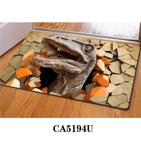 CA5194U HUGSIDEA, крутые 3D ковры с изображением динозавра для гостиной, Tapis Chambre Enfant, Нескользящие домашние ковры, коврики для кухни и спальни - Цвет: CA5194U