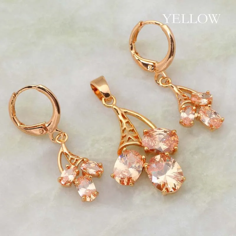 Индивидуальный дизайн Для женщин комплект ювелирных изделий различных цветов с