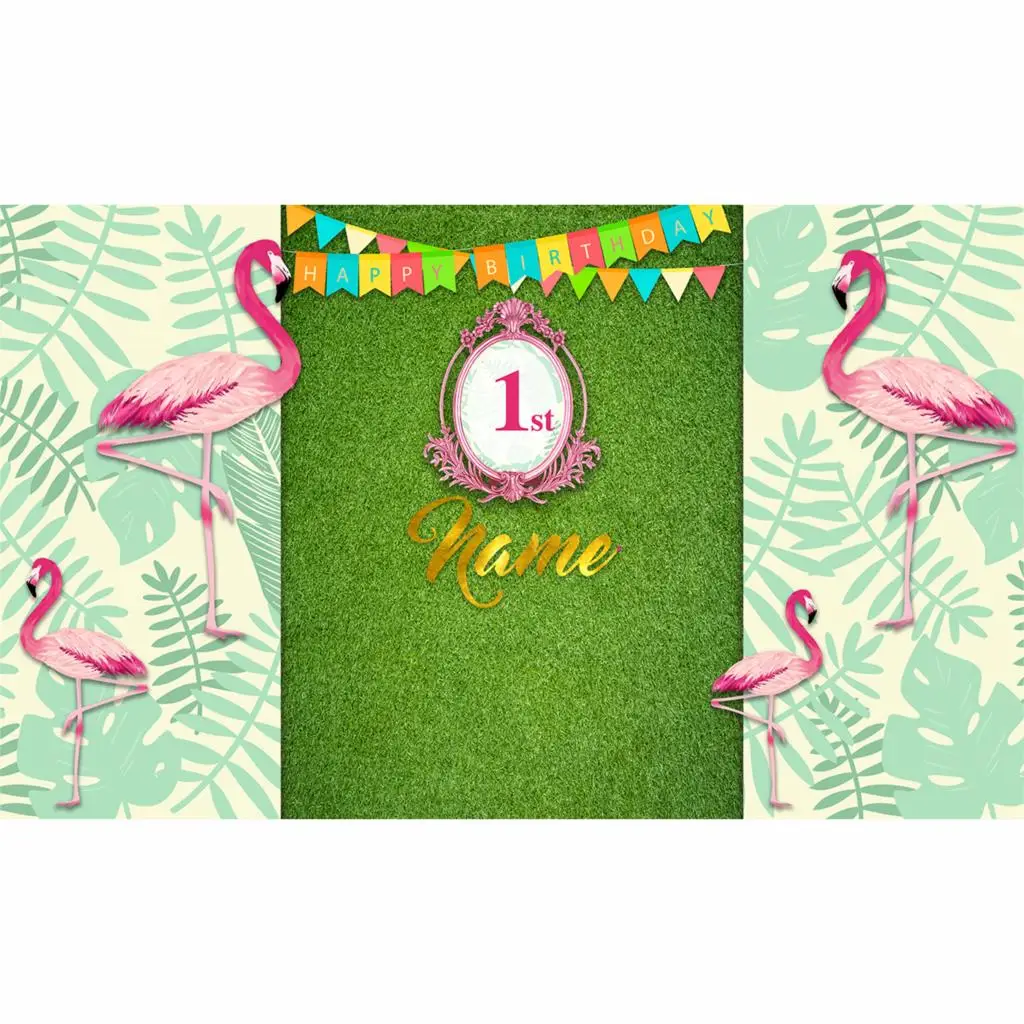 Allenjoy фотография фоны Розовый фламинго детский день рождения тропический Фотофон