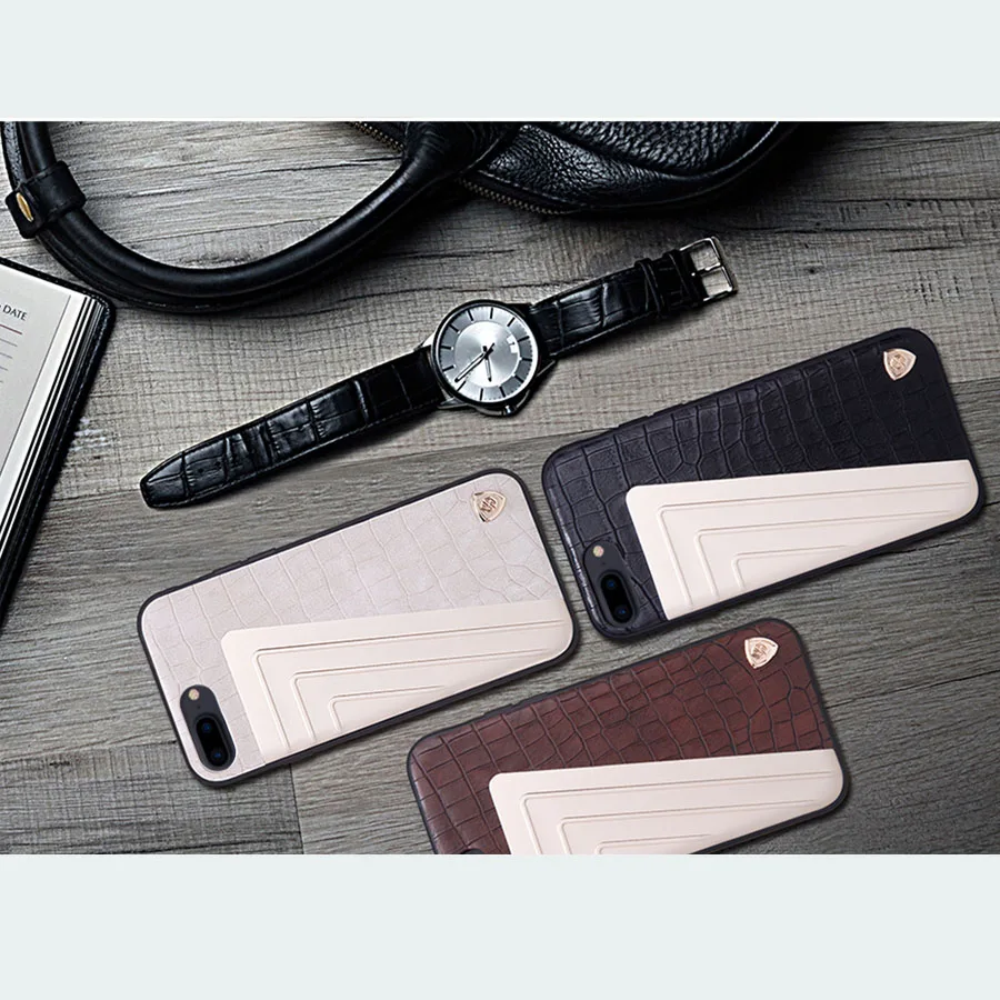 Кожаный чехол Nillkin для iphone 7 + Plus гибридный Чехол роскошный кожаный из ТПУ и