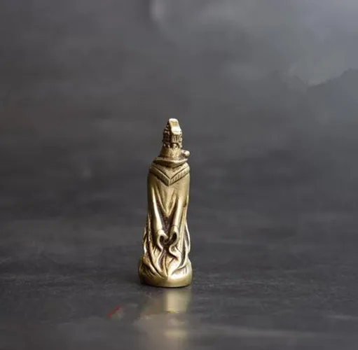 Chinese Pure brass Sea god Ma Zu Buddha small statue | Дом и сад