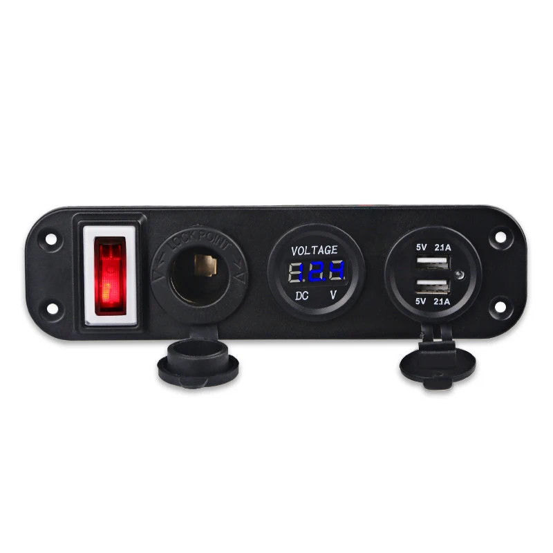 Автомобильный прикуриватель с двумя USB портами и светодиодный тметром|Кабели