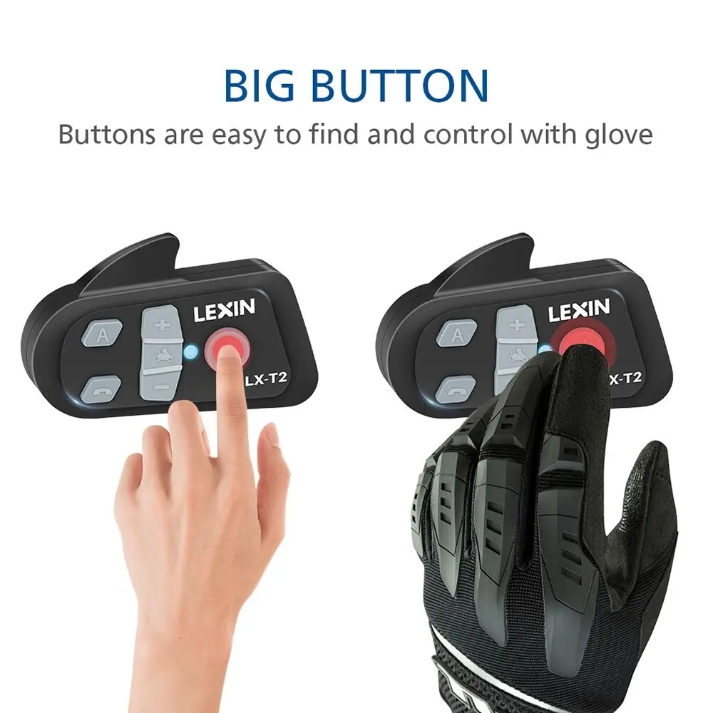 Переговорное устройство Lexin 2017 1 шт. T2 для мотоциклетного шлема с Bluetooth
