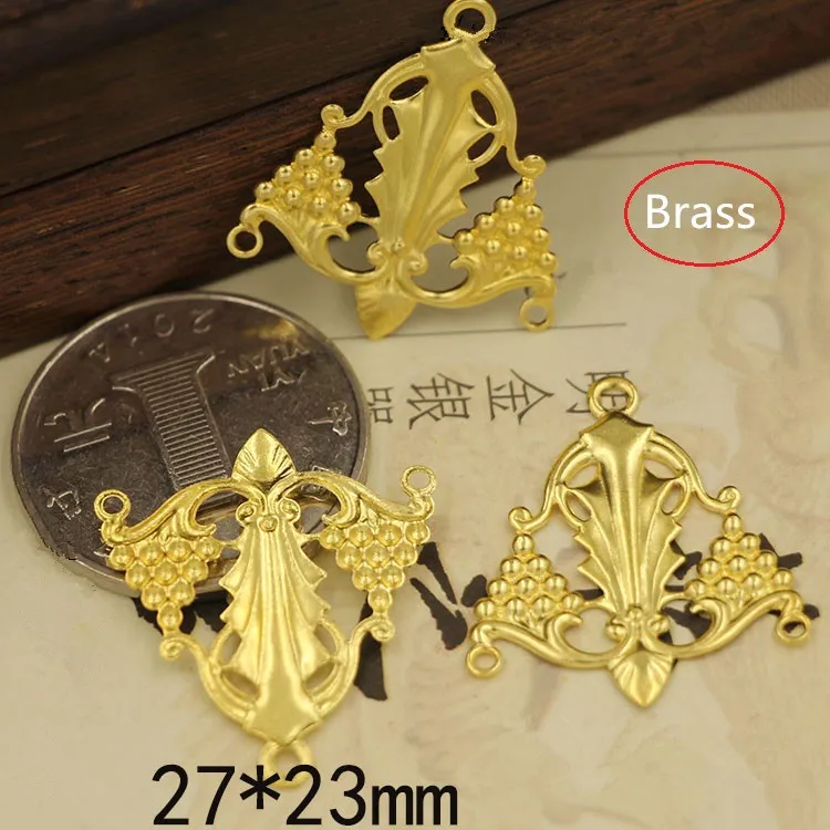 50 шт. декоративные латунные серьги в викторианском стиле 23 х27 мм|earring findings|brass