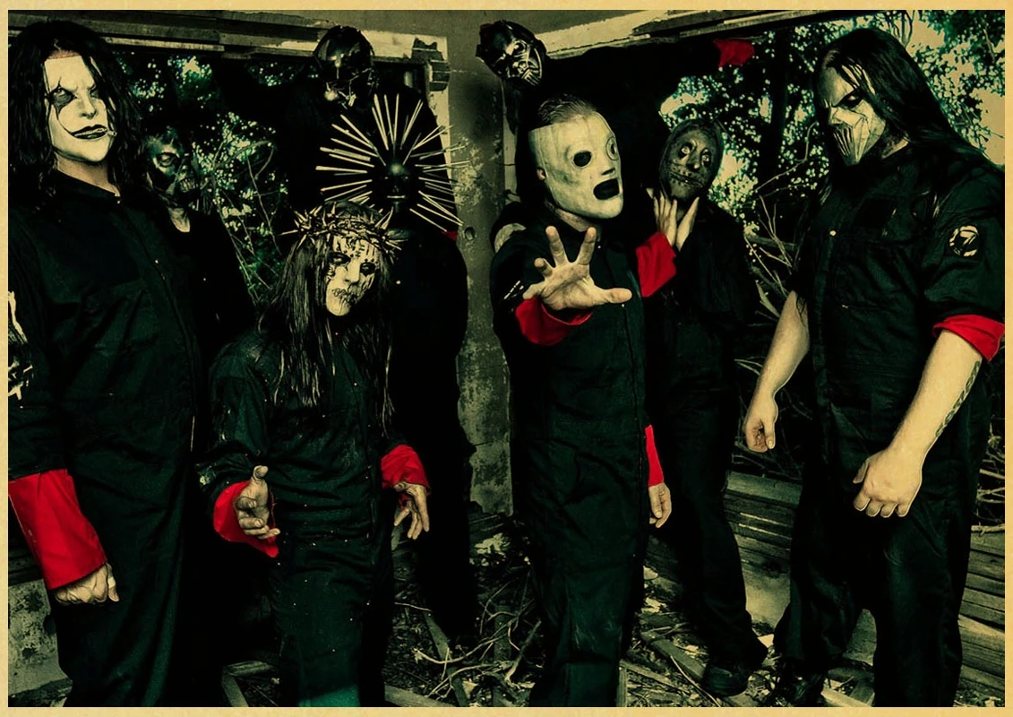 Slipknot тяжелый металл постер музыкальной группы печать на крафтовой бумаге плакат спальня Паб Бар настенный декоративный плакат для рок-группы - Цвет: A071