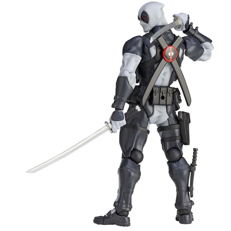 6 &quotTokusatsu Revoltech 001EX Дэдпул из Вселенной Марвел подвижный серый вер. В коробке 16 см