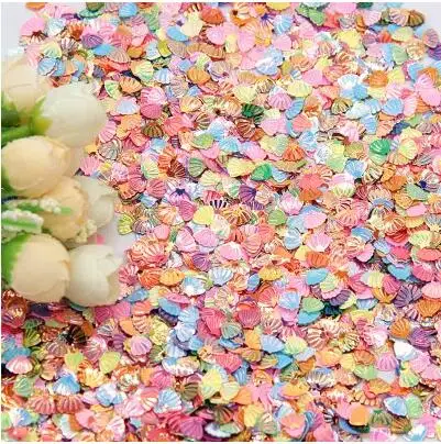 mix gold Блестящая блестка 6*8 мм Морская раковина ПВХ свободные блестки пайетки дизайн ногтей швейный материал Свадебное Ремесло аксессуар для одежды Сделай Сам 20 г - Цвет: mix gold