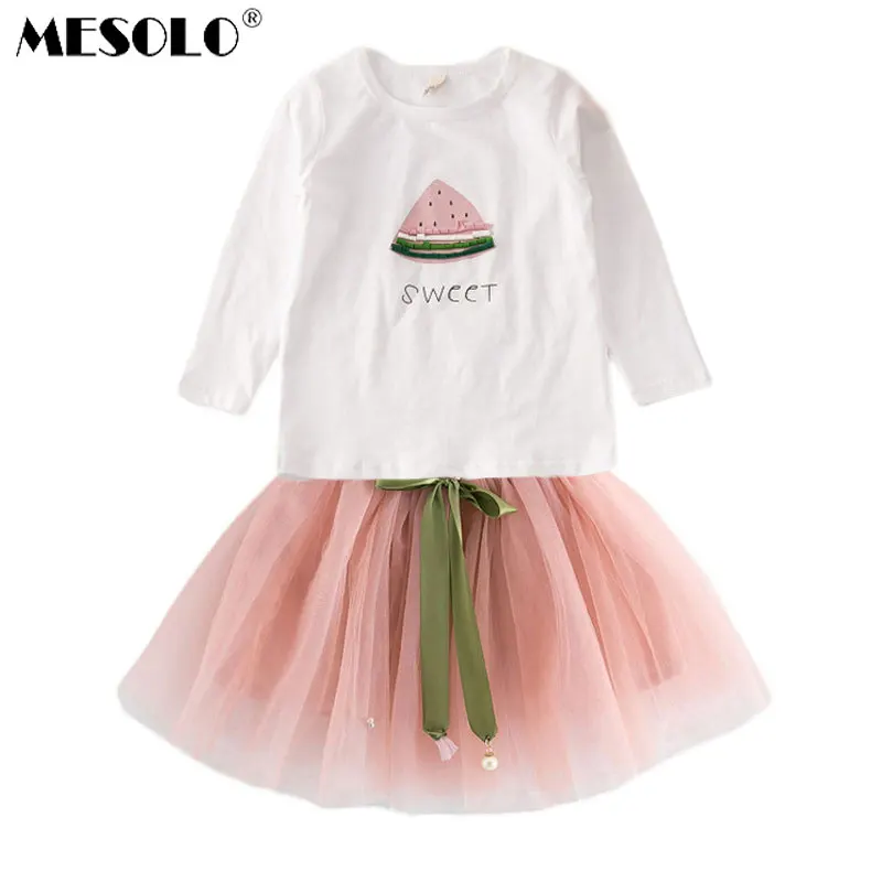 Новинка детская одежда MESOLO осенний костюм из двух предметов для девочек с