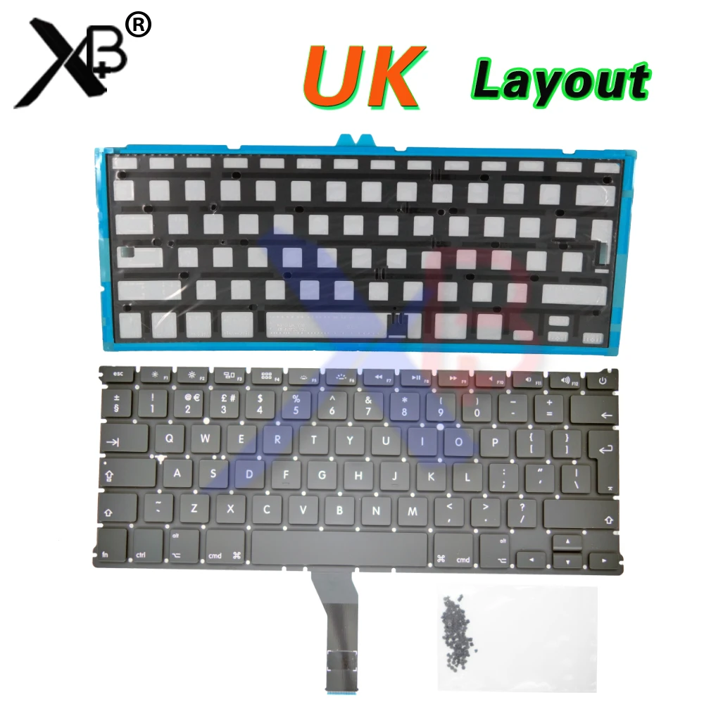 Стандартная английская клавиатура/подсветка + 100 шт. винтов для клавиатуры MacBook Air