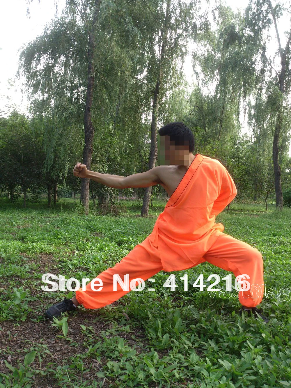 Унисекс Костюмы кунг-фу для единоборств одежда Вин-Чун шаолина оранжевая детей и