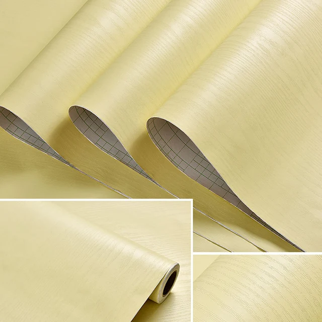 Wood Beige 2 метра водонепроницаемые наклейки на стену винил мрамор/дерево/чистый цвет обои для детской комнаты указатели на двери креативный декор комнаты пленка - Цвет: Wood Beige