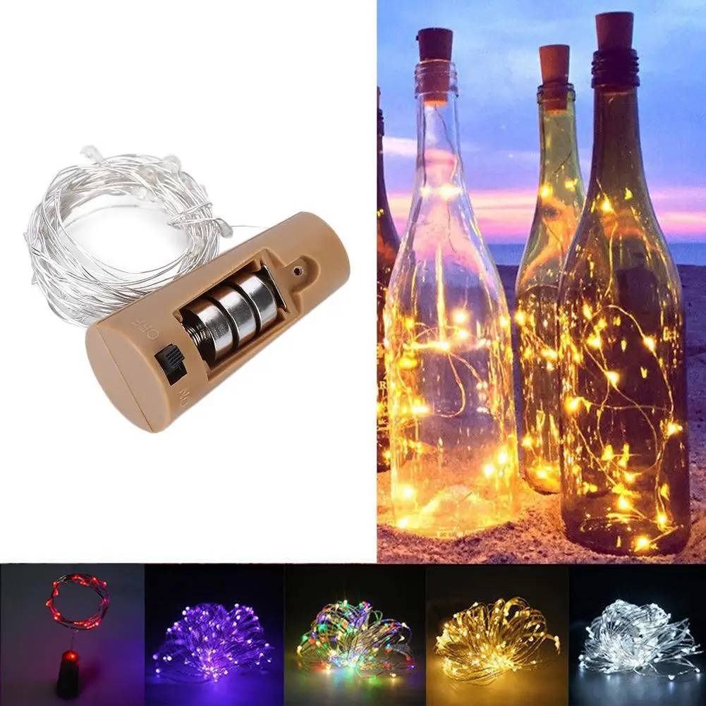 100 см в форме пробки 10LED Ночная сказочная гирлянда лампа для бутылки вина Декор