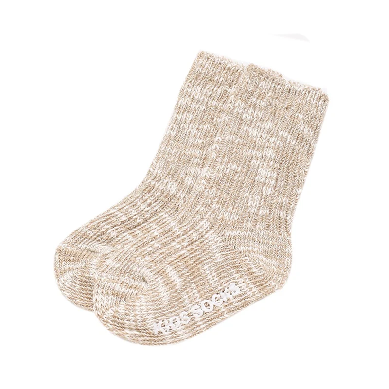 Нескользящие носки-тапочки для маленьких мальчиков и девочек зимние толстые