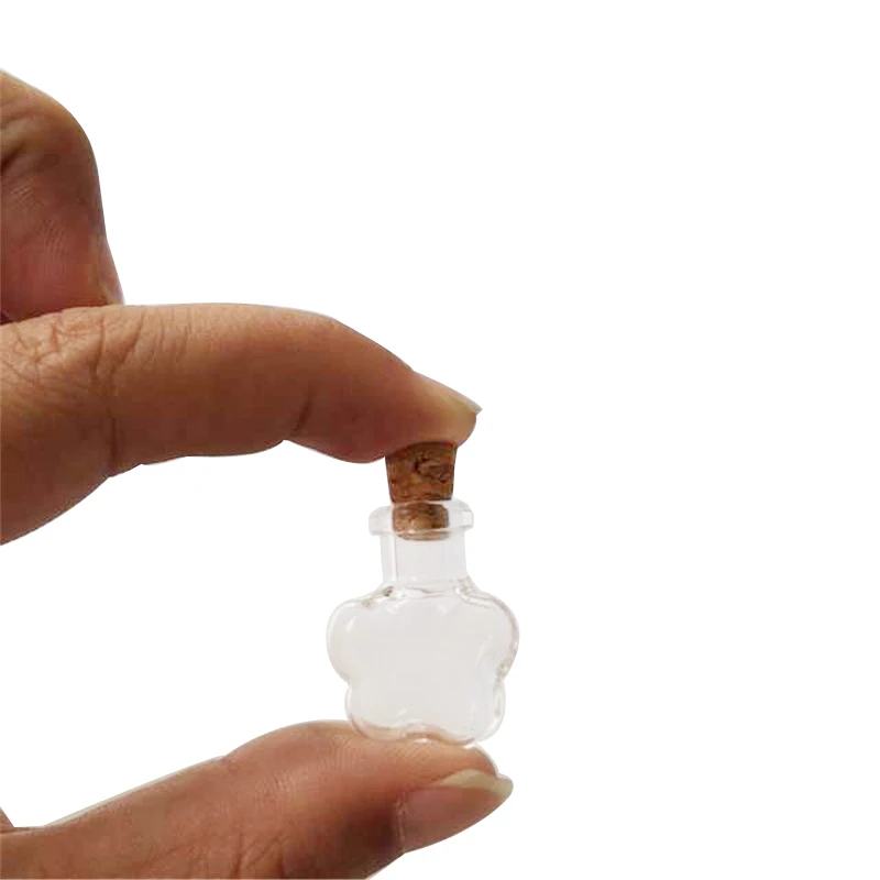

10 pcs 20x24x6 mm Clear Transparent Empty Small Glass Bottles With Corks DIY Mini Plum Art Pendants Bottles Gifts Vials