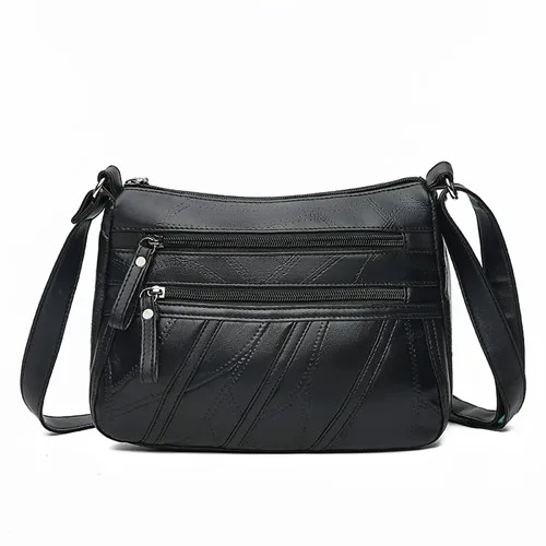 BLACK B Женские сумки через плечо из натуральной кожи женские сумки для дам сумки через плечо роскошные дизайнерские сумки высокого качества - Цвет: BLACK B