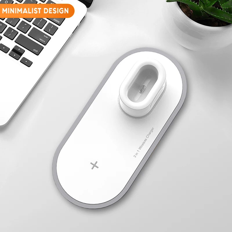 Беспроводное зарядное устройство 15 Вт Qi для Iphone Xsmax XR XS 3 в 1 быстрое быстрая