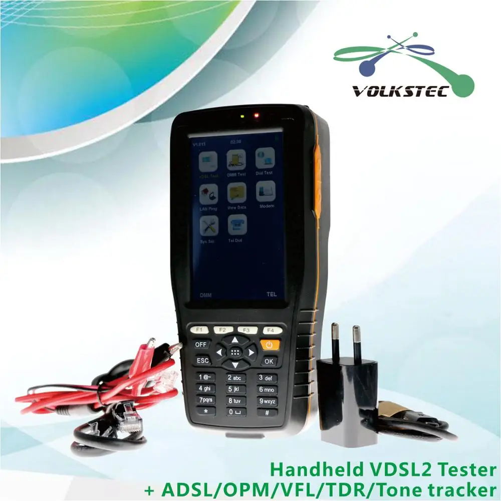 high Accuracy VDSL2 tester ADSL2+ Tester with Optical power meter VFL TDR & Tone tracker free shipping