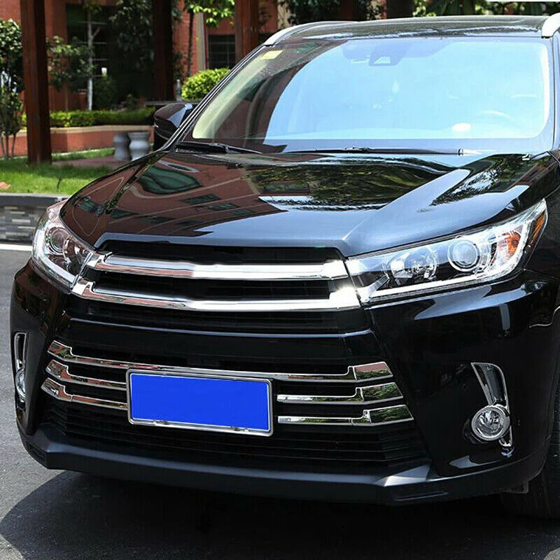 Высокое качество для Toyota Highlander 2017 2019 хромированная отделка передняя