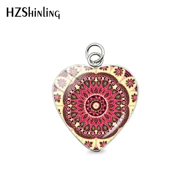 2019 новейшая винтажная подвеска в виде сердца мандалы Богемном Стиле Подвески из