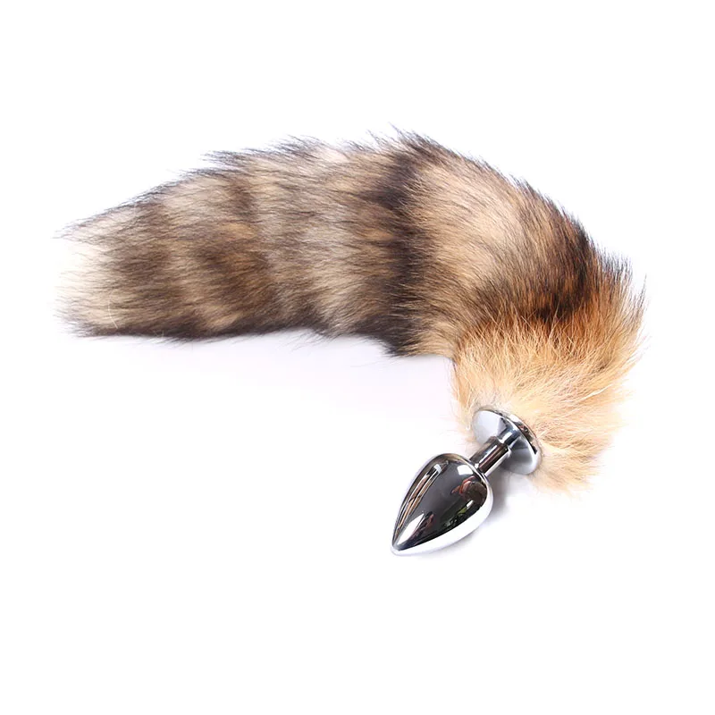 Большой размер длинные металлические анальные игрушки с хвостом лисы анальная пробка эротическая задница секс для женщины и мужчины сексуальная анальная пробка взрослая игрушка.