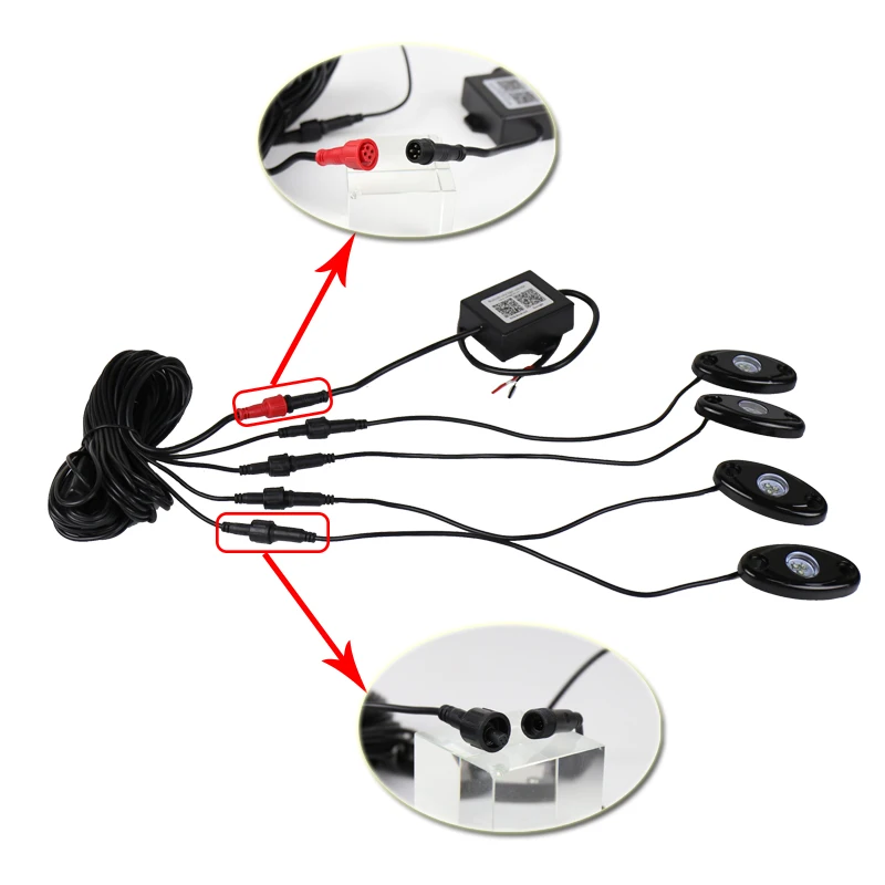 Набор светодиодных ламп RGB с 4 подсветками беспроводной светильник дистанционным