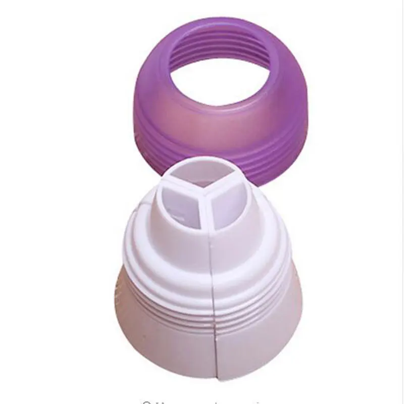 3 отверстие цвета глазури трубопроводов сумка насадки конвертер адаптер торт