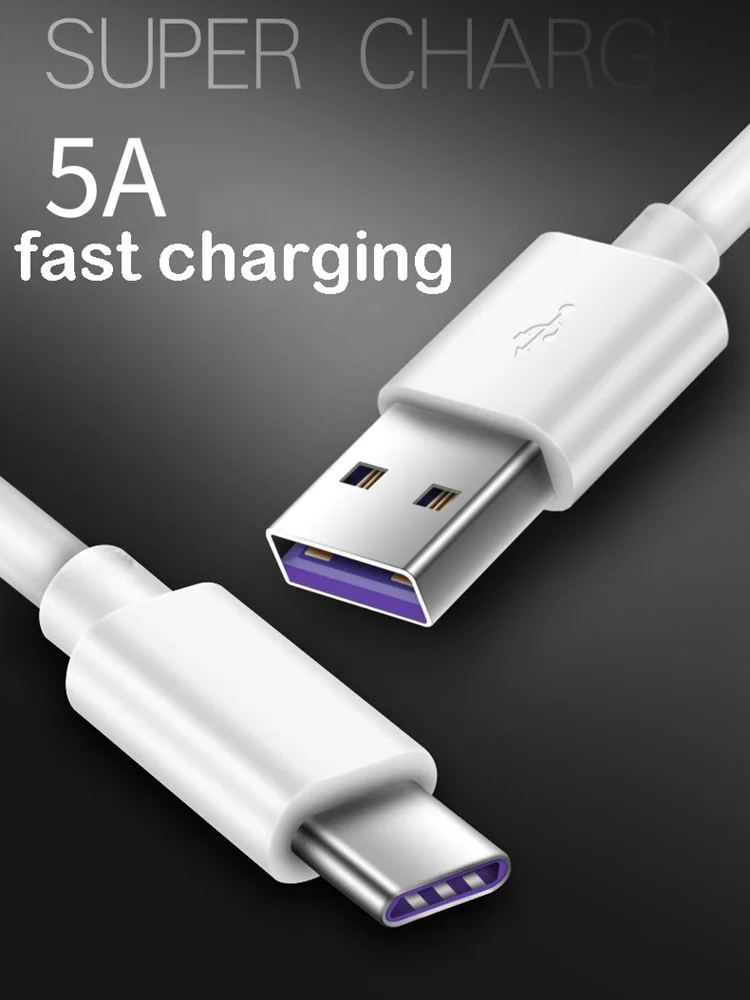 Тип C USB C 5A кабель для huawei samsung Xiaomi быстрое зарядное устройство QC 3,0 Supercharge супер быстрая зарядка Зарядное устройство шнур 1/2 м/3 м/метр