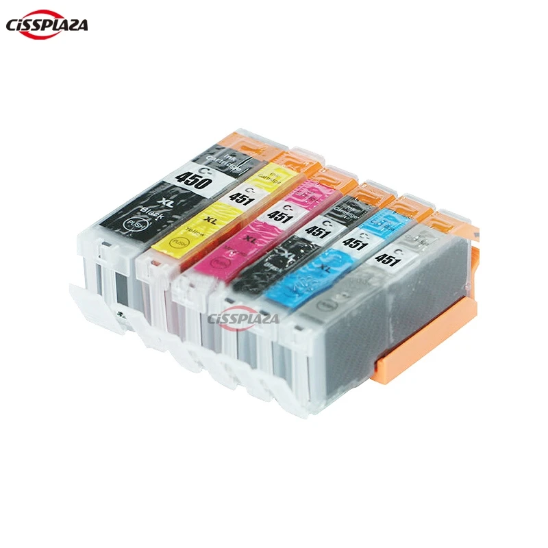 CISSPLAZA 6 x PGI 450 CLI 451 BK C M Y GY совместимый чернильный картридж для Canon MG6340 MG7140 MG7540 IP8740