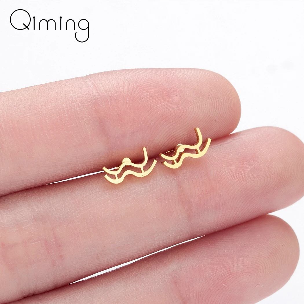 Женские сережки гвоздики Aquarius 12 знаков зодиака с созвездием|Серьги-гвоздики| |