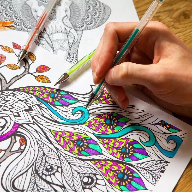 

100 Colors Gel Pen Set Plus Perfect For Adult Coloring Books Drawing And Writing Art Markers