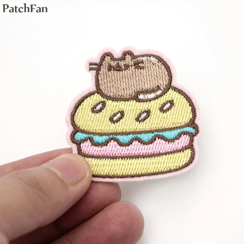 Симпатичные Мультяшные патчи A0227 Коты вышитые термоклейкие тканевые кошельки