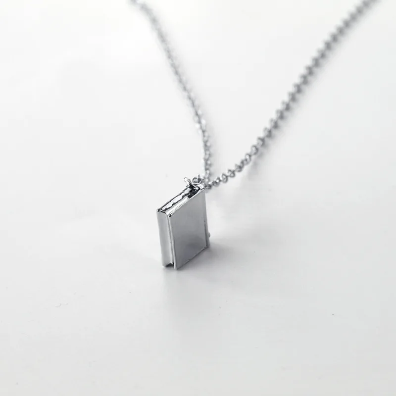 Новый дизайн ожерелье с подвеской в виде книги сказок винтажное античное