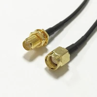wifi router cable rp sma female jack nut switch rp sma male plug pigtail adapter rg174 wholesale 20cm 8