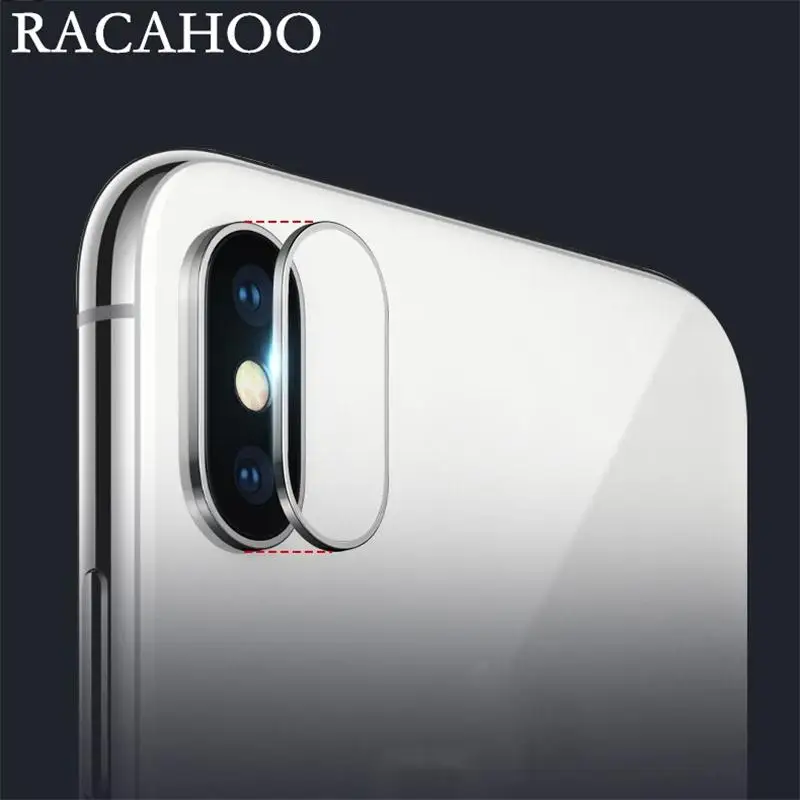 Racahoo для Apple IPhone X 10 7 8 6 6S плюс Камера гвардии Круг Металл объектив протектор чехол