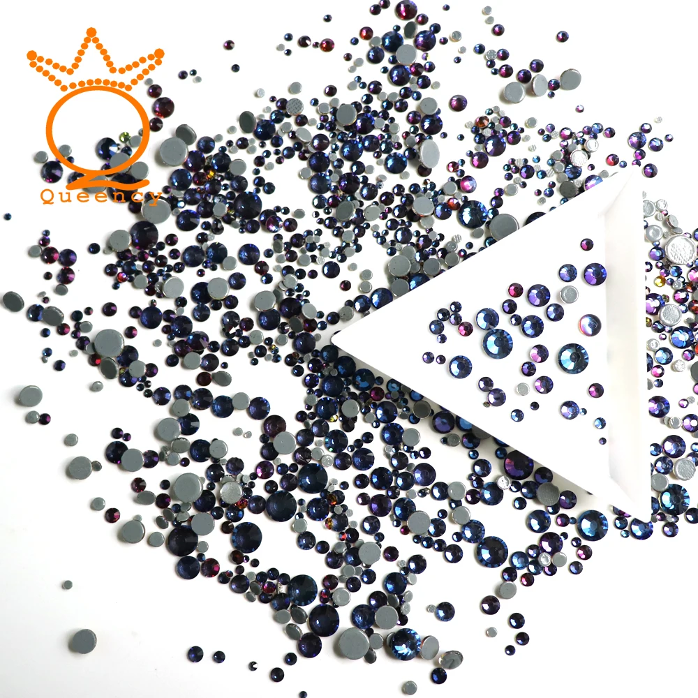 Голубого пламени Цвет микс Размеры SS3-SS30 Горячая фиксация Стразы наклейки для