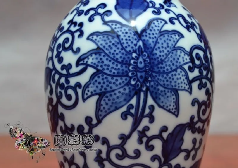 The blue and white porcelain vase Vase Decoration wall decoration small Chinese Home Furnishing decorations | Дом и сад
