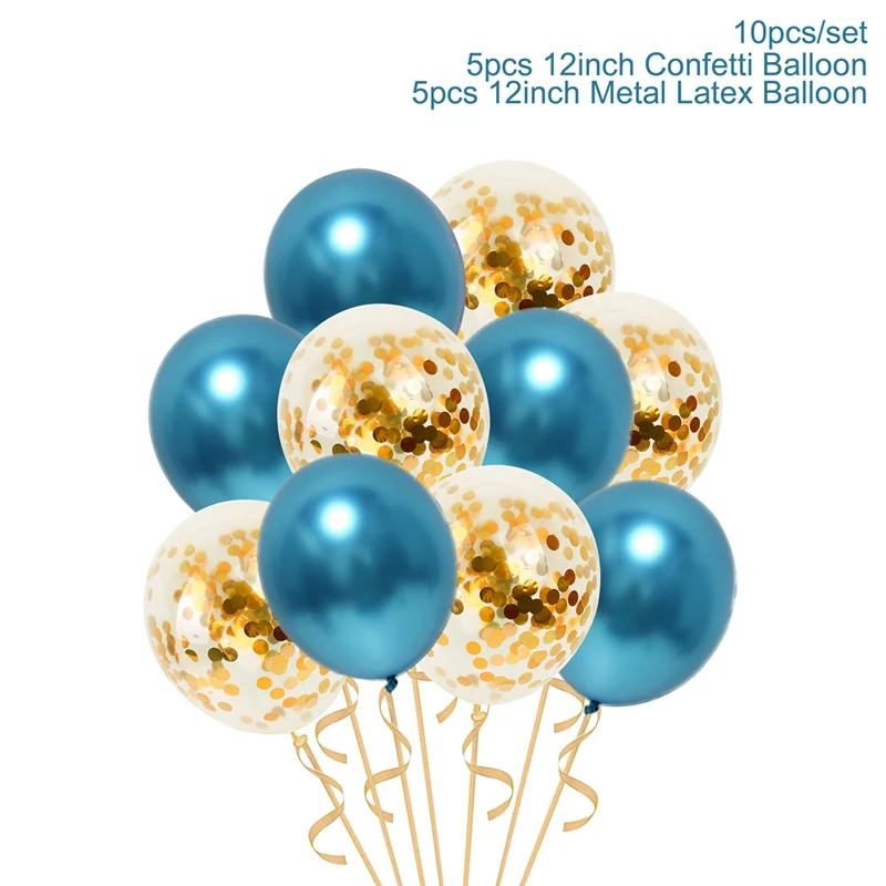 10pcs balloon G QIFU Глобус металлический шар Серебряный Синий металлический шар жемчуг латексный цветной шар шары на день рождения Арка Декор для свадебной вечеринки - Цвет: 10pcs balloon G