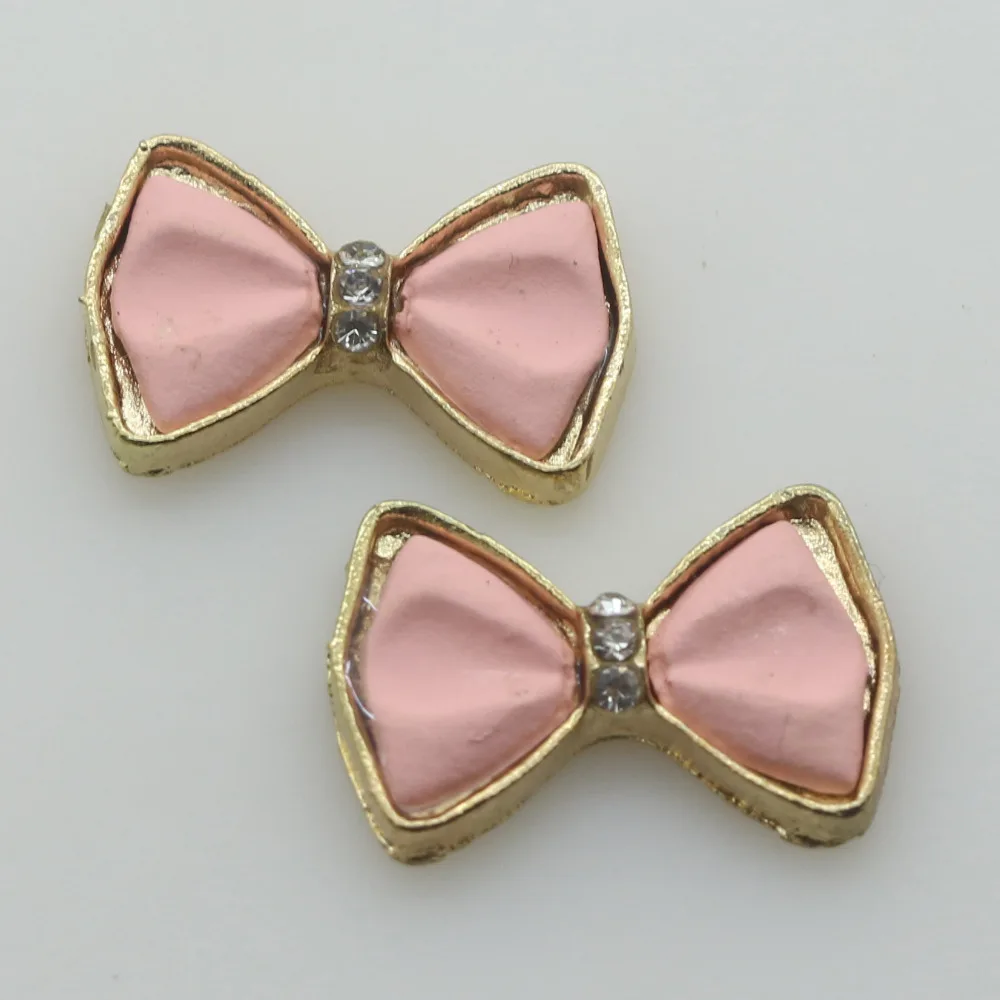 10 шт. декоративные пуговицы из золотого сплава с плоской спинкой и бабочкой 12*18 мм