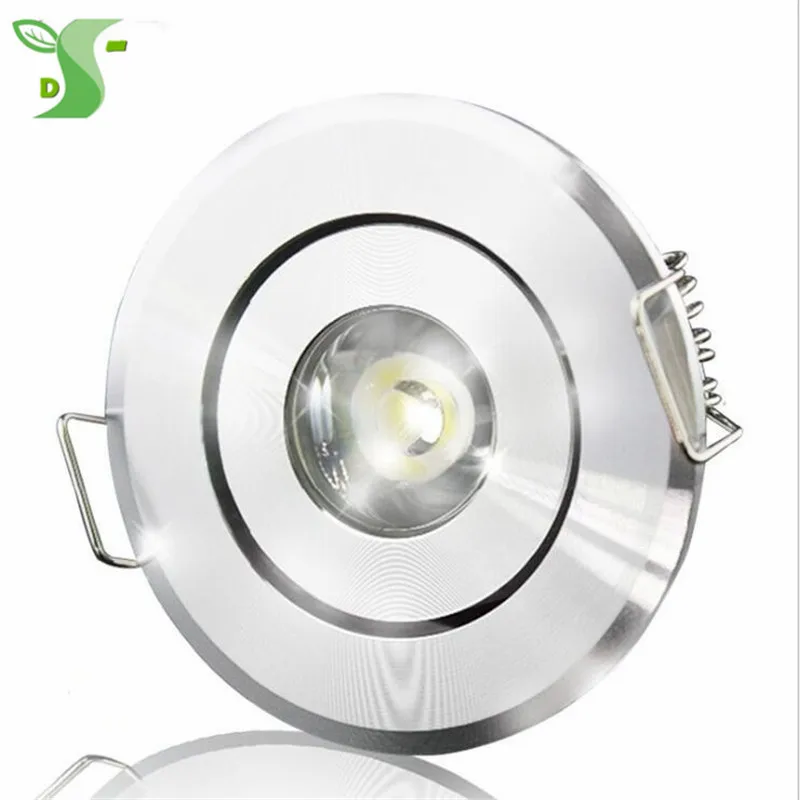5 unids/lote 110V 220V LED Mini foco LED de techo regulable 1W 3W mini LED downlight Blanco, Negro, Plata incluyendo drive