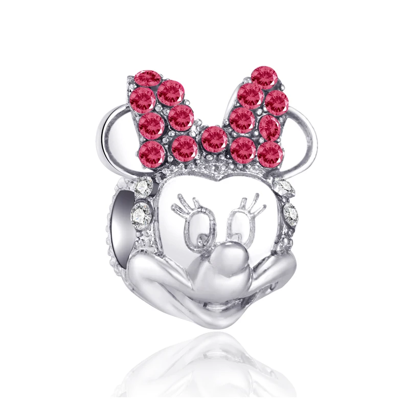 Роскошный хрустальный шар звезды ключ талисман Микки бусины подходят Pandora