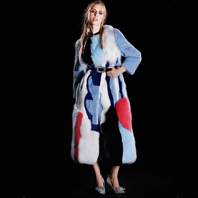 Норковое Пальто LVCHI 2019 новинка пальто из цельного натурального меха женские