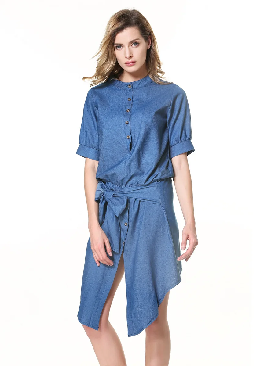 2017 женское платье новая мода дизайнерское свободное стрейчевое джинсовые платья