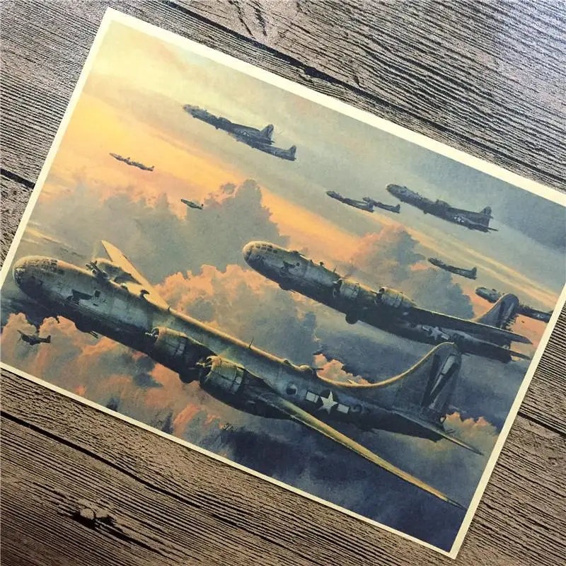 Военная Униформа air Боевая самолеты Гостиная краски Винтаж плакат крафт Бумага