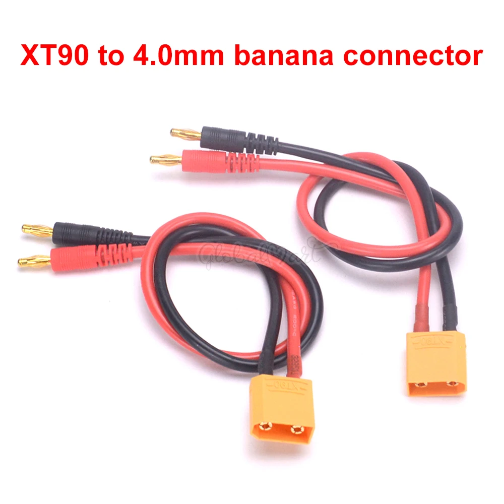 2 шт. зарядка аккумулятора RC XT90 до 4 0 мм банановый штекер с кабелем 30 см 12AWG для